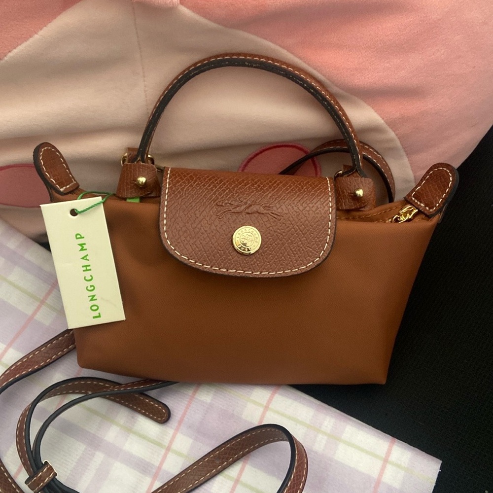 Longchamp Le Pliage Mini Brown Canvas Tote